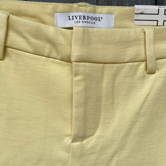 NWT Liverpool Los Angeles Yellow Kelsey Stretch Twill Mid Rise Trousers 0/25 - Picture 4 of 16